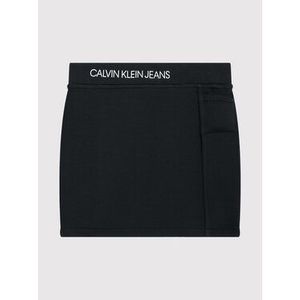 Calvin Klein Jeans Sukňa Reversible IG0IG01034 Čierna Regular Fit vyobraziť