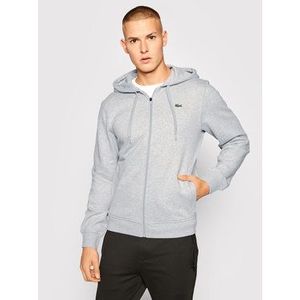 Lacoste Mikina SH1551 Sivá Regular Fit vyobraziť