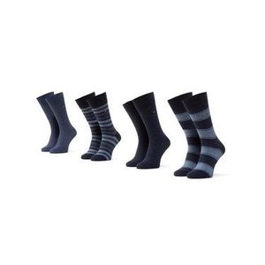 Tommy Hilfiger Súprava 4 párov vysokých ponožiek unisex 100000845 Tmavomodrá vyobraziť
