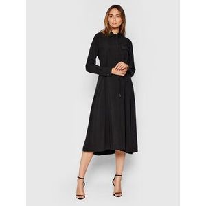 Calvin Klein Košeľové šaty Poplin K20K203103 Čierna Regular Fit vyobraziť