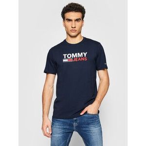Tommy Jeans Tričko Tjm Crop Logo Tee DM0DM10103 Tmavomodrá Regular Fit vyobraziť
