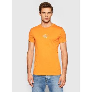 Calvin Klein Jeans Tričko J30J317092 Oranžová Slim Fit vyobraziť