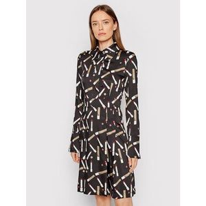 Victoria Victoria Beckham Košeľové šaty Printed Poly Twill 2321WDR002989A Čierna Regular Fit vyobraziť