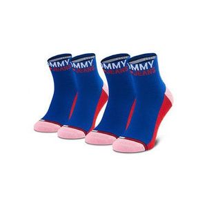 Tommy Jeans Súprava 2 párov vysokých dámskych ponožiek 100000399 Modrá vyobraziť