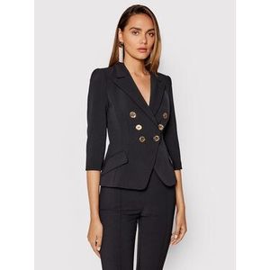 Elisabetta Franchi Blejzer GI-975-16E2-V500 Čierna Slim Fit vyobraziť