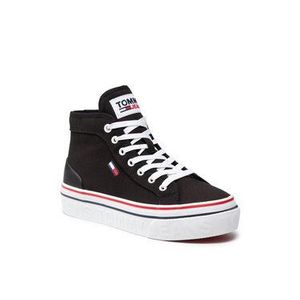 Tommy Jeans Sneakersy Mid Flatform EN0EN01414 Čierna vyobraziť
