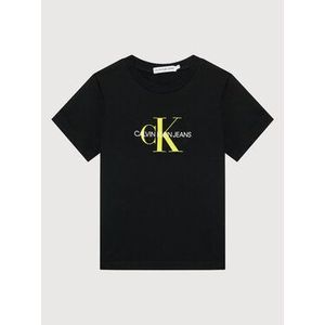 Calvin Klein Jeans Tričko Monogram Logo IU0IU00068 Čierna Regular Fit vyobraziť