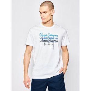 Pepe Jeans Tričko Moe PM507172 Biela Regular Fit vyobraziť