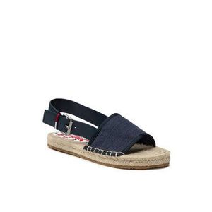 Tommy Jeans Espadrilky Essential Flat Sandal EN0EN01437 Tmavomodrá vyobraziť