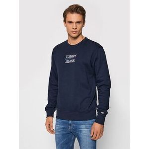 Tommy Jeans Mikina Tjm Essential Crew DM0DM10910 Tmavomodrá Regular Fit vyobraziť