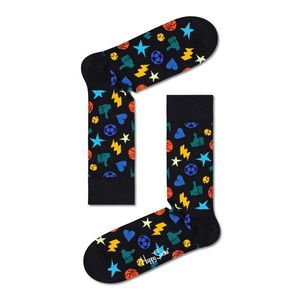 Ponožky Happy Socks Play It dámske, čierna farba vyobraziť
