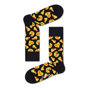 Ponožky Happy Socks Pizza Love dámske, čierna farba vyobraziť