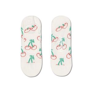 Ponožky Happy Socks Cherry Liner dámske, biela farba vyobraziť