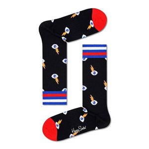 Ponožky Happy Socks I See You Thin Crew Sock pánske, čierna farba vyobraziť