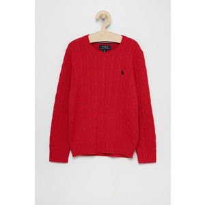 Detský sveter Polo Ralph Lauren červená farba, teplý vyobraziť