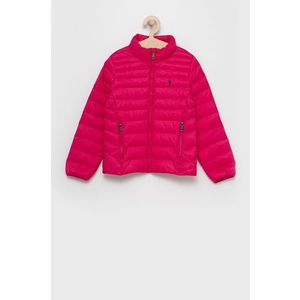 Detská bunda Polo Ralph Lauren ružová farba vyobraziť