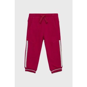 Detské nohavice United Colors of Benetton ružová farba, s potlačou vyobraziť