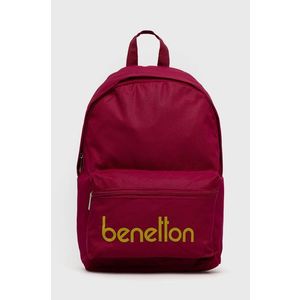 Detský ruksak United Colors of Benetton fialová farba, veľký, s potlačou vyobraziť