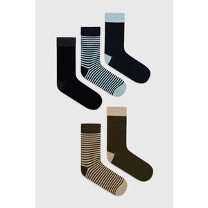 Ponožky Jack & Jones (5-pack) pánske, tmavomodrá farba vyobraziť
