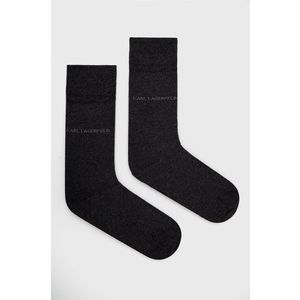Ponožky Karl Lagerfeld pánske, šedá farba vyobraziť