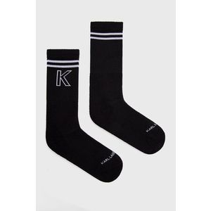 Ponožky Karl Lagerfeld pánske, čierna farba vyobraziť