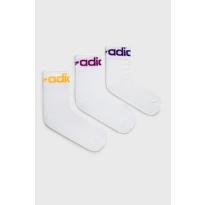 Ponožky adidas Originals (3-pack) dámske, biela farba vyobraziť