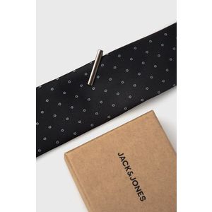 Kravatová spona a kravata Jack & Jones čierna farba vyobraziť