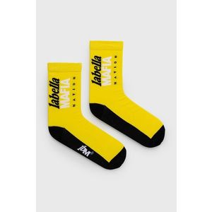 Ponožky LaBellaMafia dámske, žltá farba vyobraziť