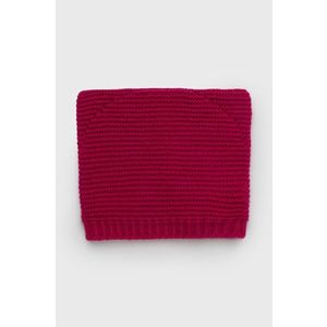 Detská čiapka United Colors of Benetton ružová farba biela, z tenkej pleteniny, vlnená vyobraziť