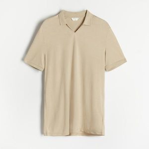 Reserved - Tričko polo v minimalistickom štýle - Biela vyobraziť