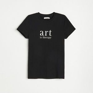 Reserved - Bavlnené tričko - Čierna vyobraziť