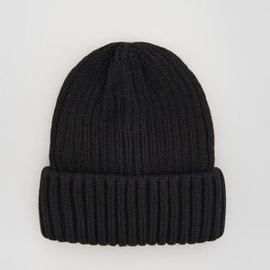 Reserved - Úpletová čiapka beanie - Čierna vyobraziť