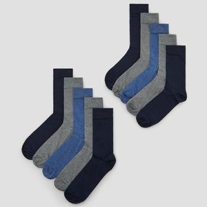 Reserved - Súprava 10 párov ponožiek - Tmavomodrá vyobraziť