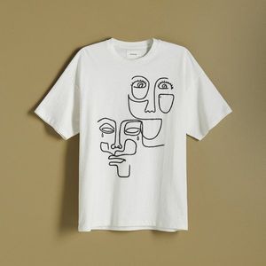 Reserved - Tričko s výšivkou - Krémová vyobraziť