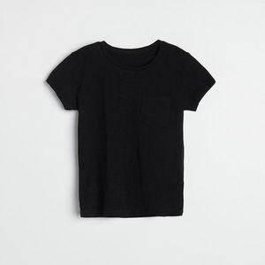 Reserved - Bavlnené tričko s vreckom - Čierna vyobraziť