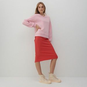 Reserved - Sukňa z pruhovanej tkaniny - Červená vyobraziť