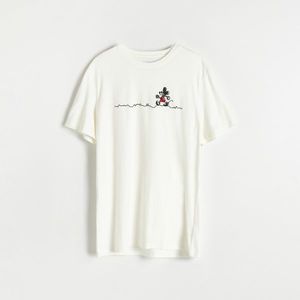 Reserved - Tričko s motívom Mickey Mouse - Biela vyobraziť