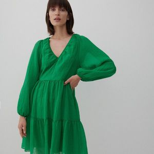 Reserved - Šaty zo štruktúrovanej látky - Zelená vyobraziť