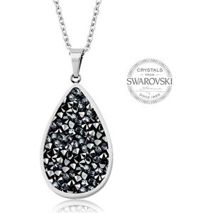 Levien Trblietavý náhrdelník s kryštálmi SS Rocks Pear 24 grey metal vyobraziť