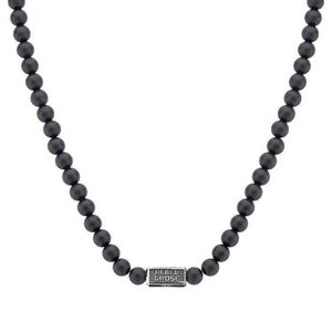 Rebel&Rose Pánsky obrúbený náhrdelník z ónyxu RR-NL015-S-70 vyobraziť