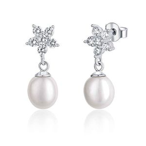 JwL Luxury Pearls Štýlové strieborné náušnice s perlou a zirkónmi JL0606 vyobraziť