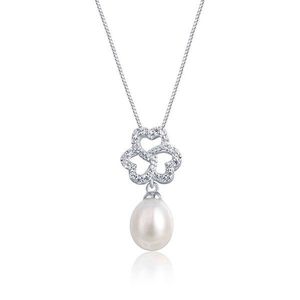 JwL Luxury Pearls Strieborný náhrdelník so zirkónmi a pravou perlou JL0610 vyobraziť