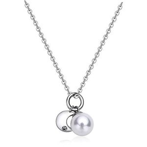 S`Agapõ Oceľový náhrdelník s polmesiacom a perlou DAYS SDY03 vyobraziť