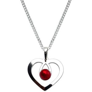 Praqia Romantický strieborný náhrdelník Srdce s kryštálom KO1957_CU050_45_RH (retiazka, prívesok) vyobraziť