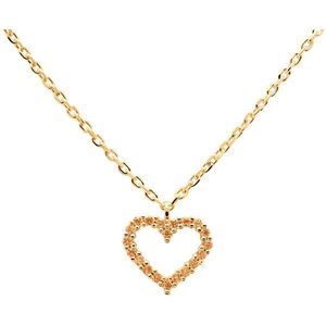 PDPAOLA Nežný pozlátený náhrdelník so srdiečkom Champagne Heart Gold CO01-222-U (retiazka, prívesok) vyobraziť