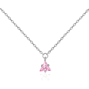 JVD Strieborný náhrdelník s ružovým zirkónom SVLN0362SH2R242 vyobraziť