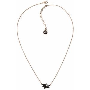 Karl Lagerfeld Pozlátený náhrdelník s trblietavými kryštálmi KL Script Logo 5512229 vyobraziť