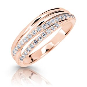 Cutie Jewellery Trblietavý prsteň z ružového zlata Z6716-3352-10-X-4 48 mm vyobraziť