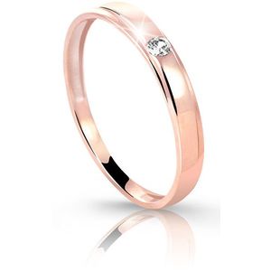 Cutie Diamonds Prsteň z ružového zlata s briliantom DZ6707-1617-00-X-4 48 mm vyobraziť