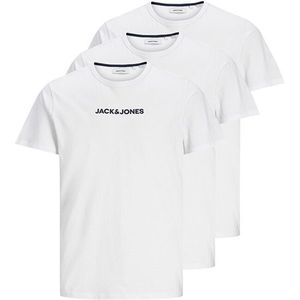 Jack&Jones 3 PACK - pánske tričko JACRAIN Regular Fit 12184812 White S vyobraziť